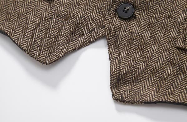 Herre Casual Singelbryst Vest Coffee 2XL