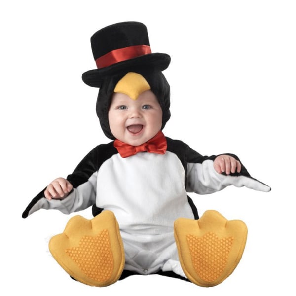 Baby Halloween Cosplay Cartoon Kläder Djurrock Päls Bodysuit Penguin 95cm