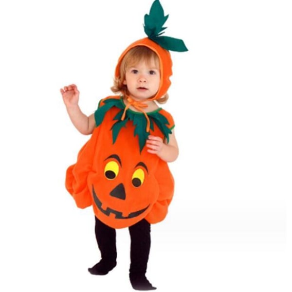 Halloween Baby Græskar Kostume Med Gratis Hat 130CM