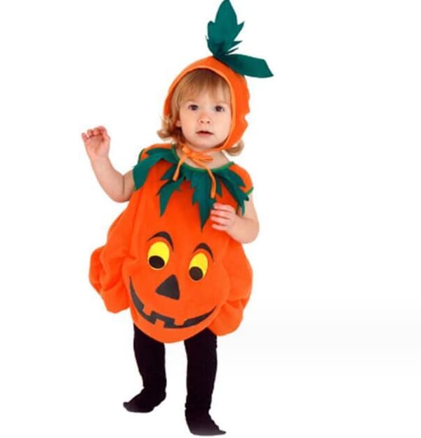 Halloween-kostym för bebisar - Pumpa med gratis hatt 160CM