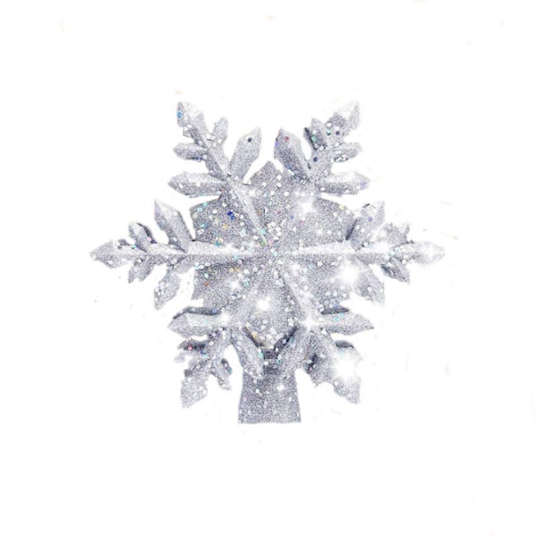 3D Hollow Glitter Lighted Gold Snow Tree Topper silver Snowflake