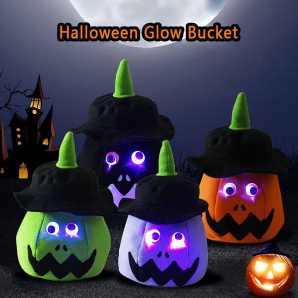 Halloween Luminescerende Græskar Trick or Treat Tasker til Børn Slikpose Green