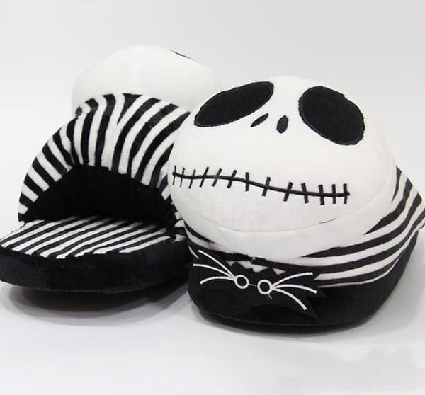 Halloween-kallopehmoiset raidalliset tossut 28CM