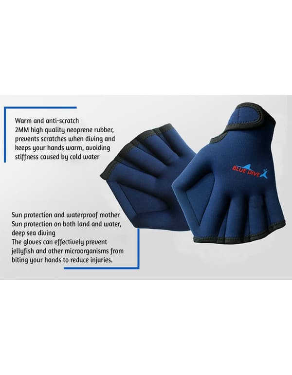 Simhandskar med simhud Paddlar Passar Vattenmotstånd Simhudspaddlar dark blue