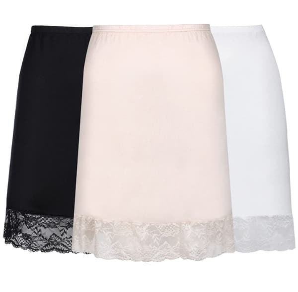 Underskjørt for kvinner under kjoler med blondekant black S