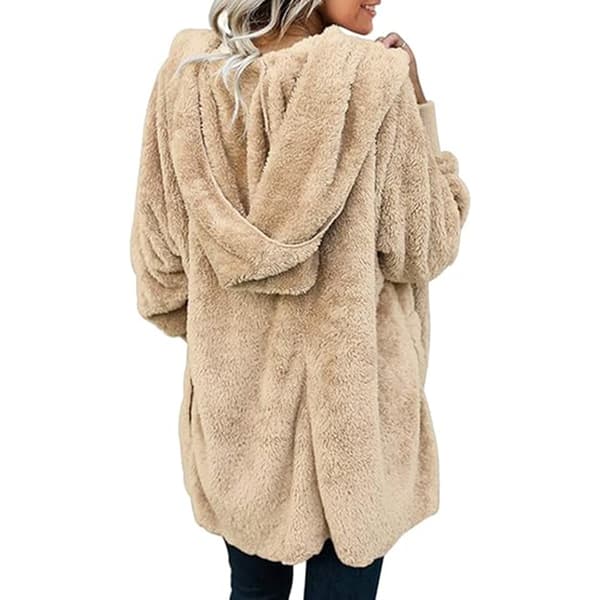 Damjacka med huva, långärmad, vinter Grey L
