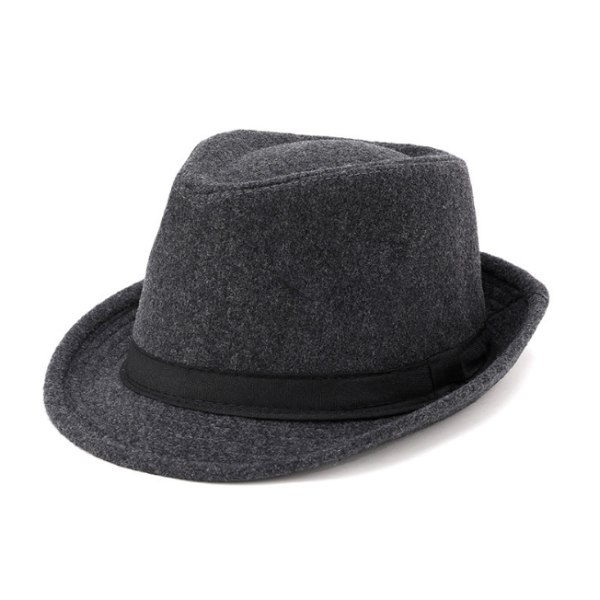 Klassiska hattar Jazz Hat Cap för män Kvinnor Kostym dark grey