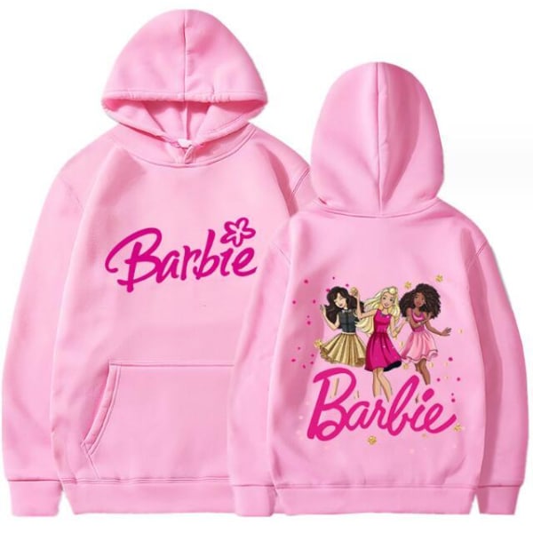 Hættetrøje med alfabetprint til både mænd og kvinder PinK 2XL