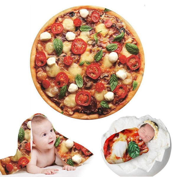 Matta i form av en tortilla, rolig äggpläd Q1 90*90cm