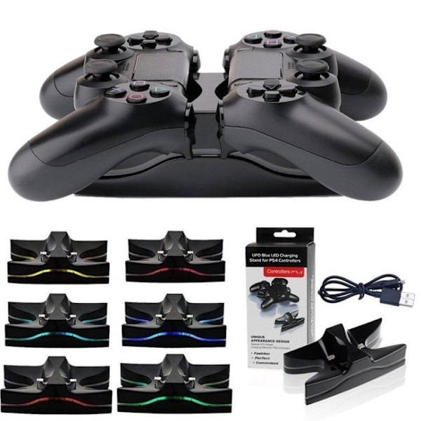 Laddstation LED Dual till PS4-kontroller