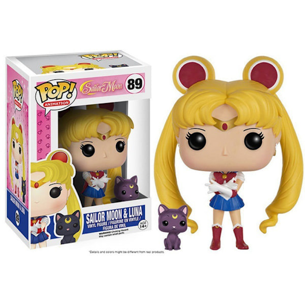 POP Animation: Sailor Moon - Sailor Moon och Moon Vinyl Karaktär Modell Handgjorda Tillbehör