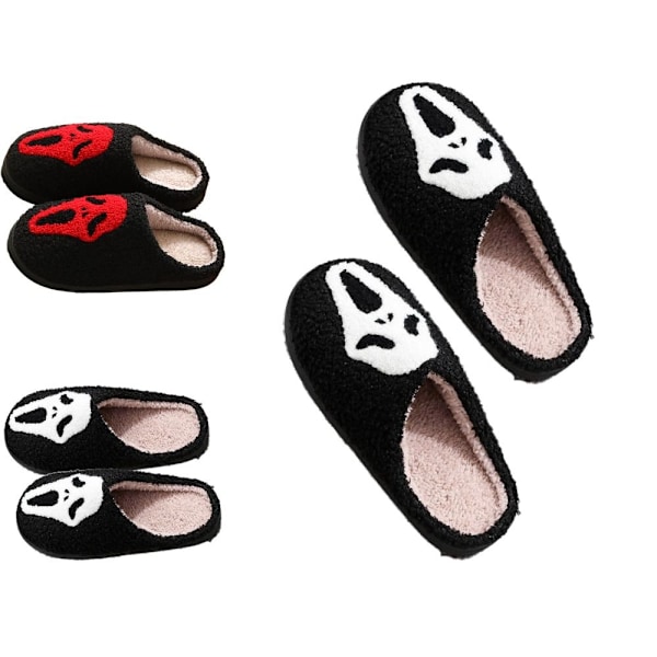 Ghost face Tofflor Pumpa Tofflor Halloween Tofflor VIT vit 10 white