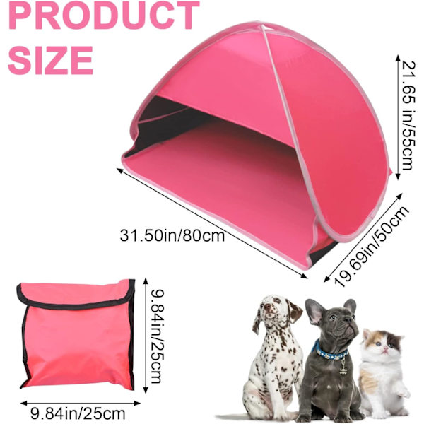 Mini hopfällbart strandtält Anti-UV, storlek L 1 förpackning med 1 strandtält,