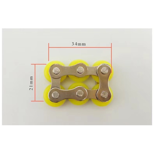 5 st Fidget Cube Stressreducerande Kedja Nyckelring Spänne Cykelkedja Avslappningsleksak