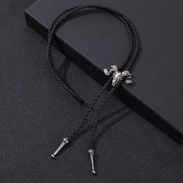 Nytt Trendigt Retro Skevt Fårhuvud Personlig Tröjkedja Kreativt Mångsidigt Casual Halsband för Män och Kvinnor