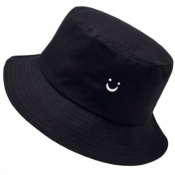 Smile Face Bucket Hat för män Summer Travel Bucket Beach Sun Hat Broderi Outdoor Cap för män kvinnor