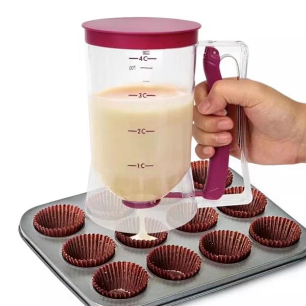 Handhållen smet tratt separator våffeldispenser pannkaka smältande sked pannkaka blandning sked kaka smältande dispenser kök kaka bakverktyg