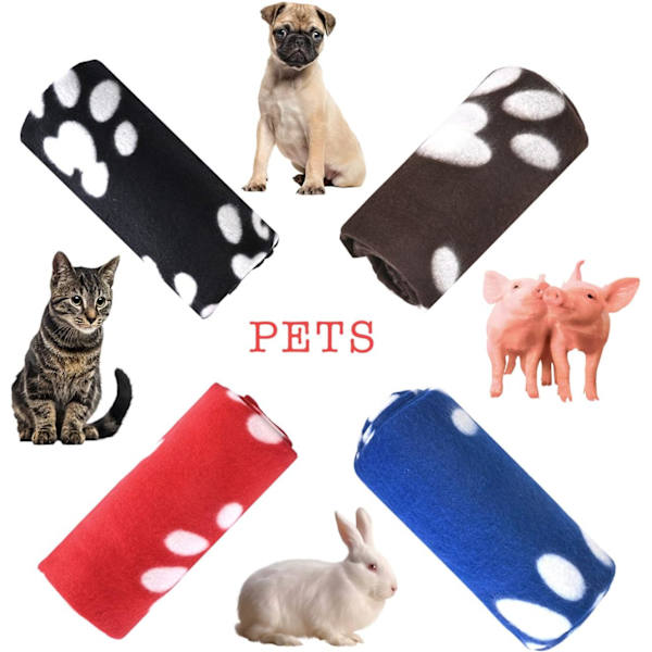 4-pack hundfilt, mjuk varm filt