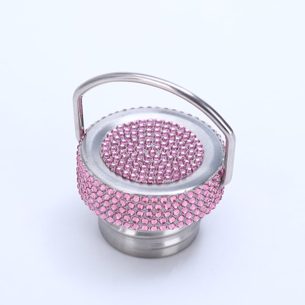 304 Rostfritt stål Strass Amerikansk stil Stor Munflaska Bärbar Bil Isolerad Kopp Mousserande Diamantvattenflaska Stor Kapacitet Sportvattenkokare Pink