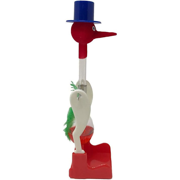 Dricksfågel, Kreativ Non-Stop flytande dricksglas, Lyckofågel, Anka, Wiggling Magic Prank Toy för barn, pojkar och flickor Red