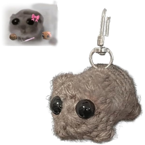 Tiktok Meme Sad Hamster Plysch, Virkad Sad Hamster, Meme Sad Hamster Par Nyckelring Söt Coquette H 3pcs hamster