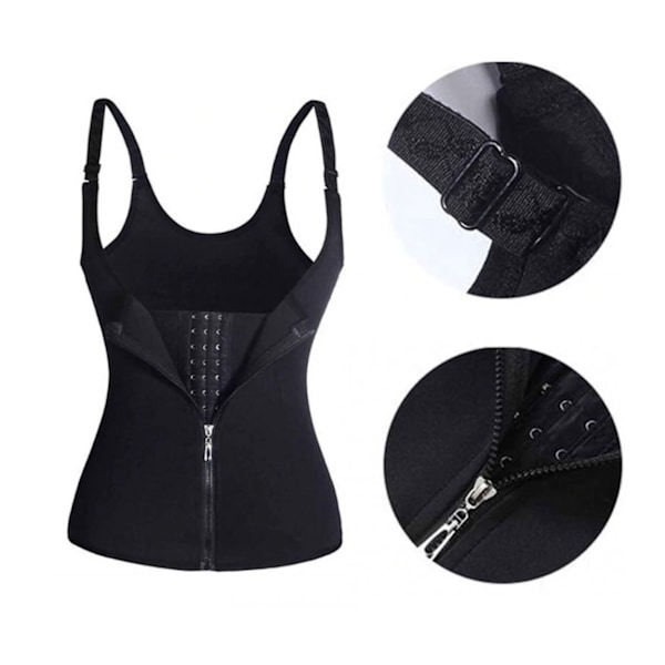 Midjetränare Shapewear Topp Waist Trainer Smal Midja svart L l black