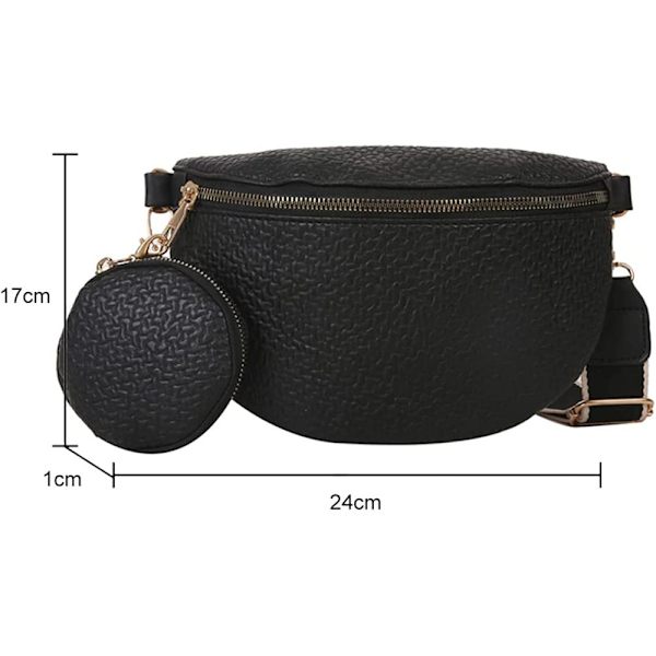 Bumbag Fanny Pack för kvinnor, Vattentät PU Läder Bumbags
