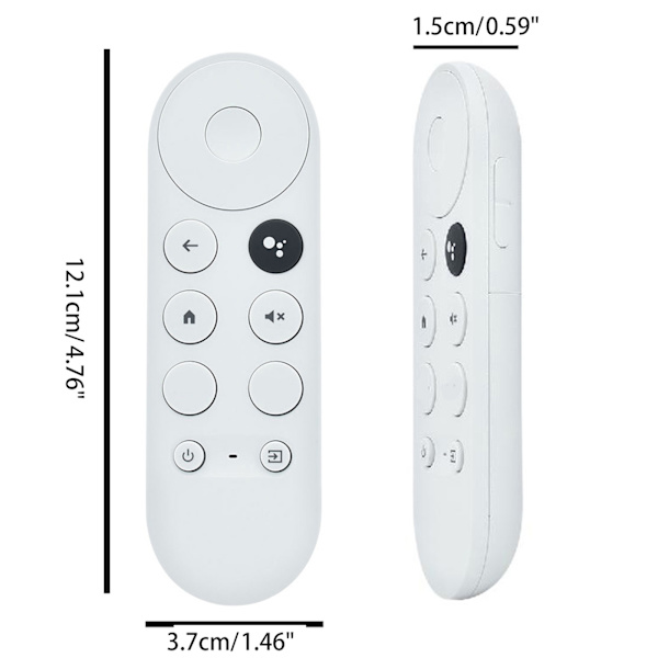 Ersättning för 2020 Google Chromecast 4K Snow G9N9N Röstfjärrkontroll