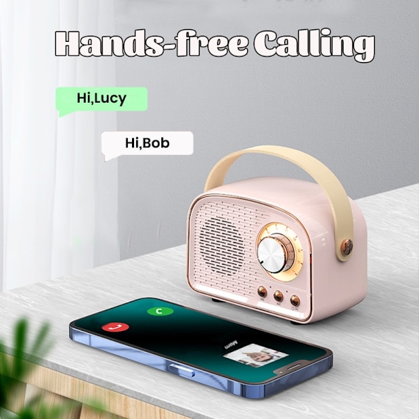 Mini Radio Bluetooth Högtalare ROSA Pink