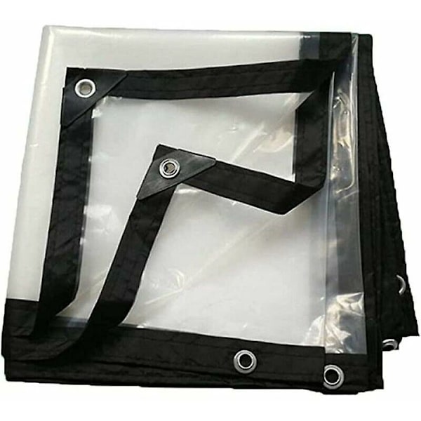 Transparent presenning 2x2 meter, extra kraftig presenning, transparent presenning för växthus