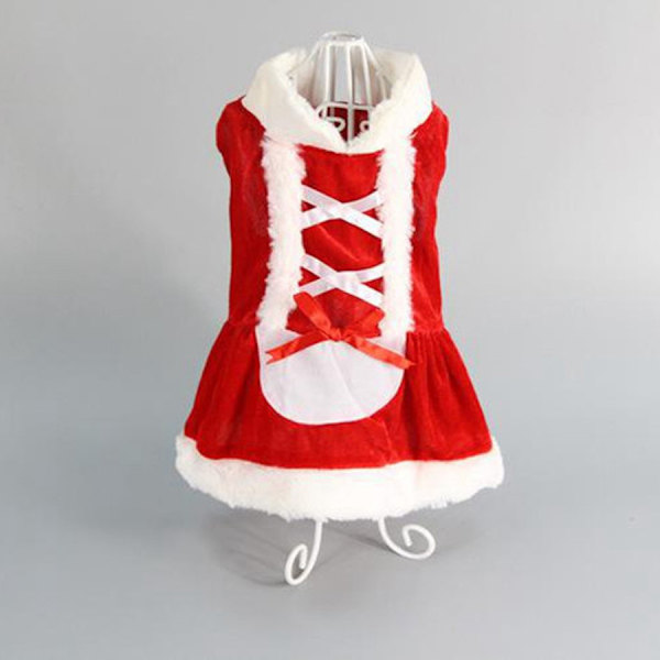 Husdjurs Hund Jul Transformation Klänning Jultomten Kläder Klassisk Hund Husdjur Jul Röd Klänning M Red Dress