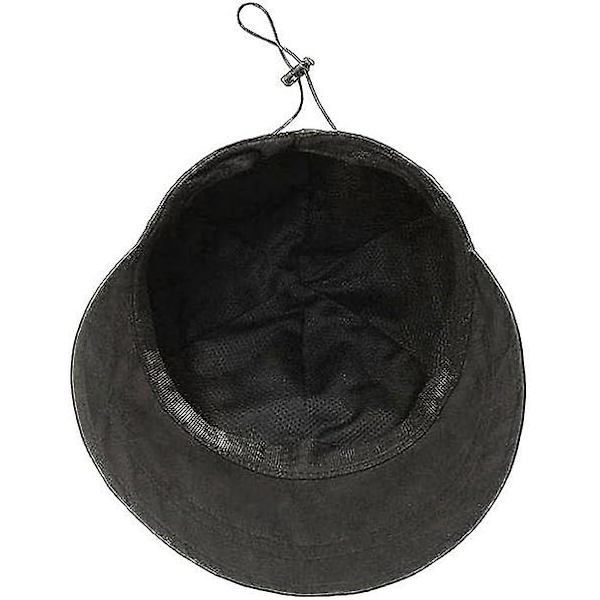 Svart 56-58 cm spetsig solhatt dam snabbtorkande enfärgad cap sommar strandhatt solhatt utomhus golf