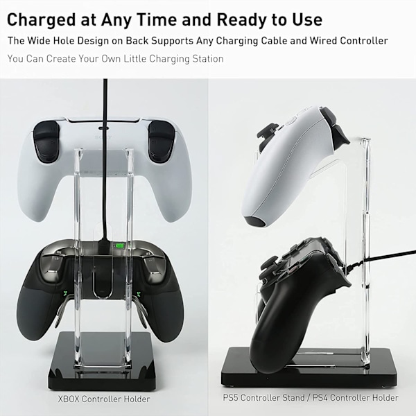 Universell dubbel handkontrollhållare för Xbox ONE Switch Controller Stand Speltillbehör Bygg spelfästningar