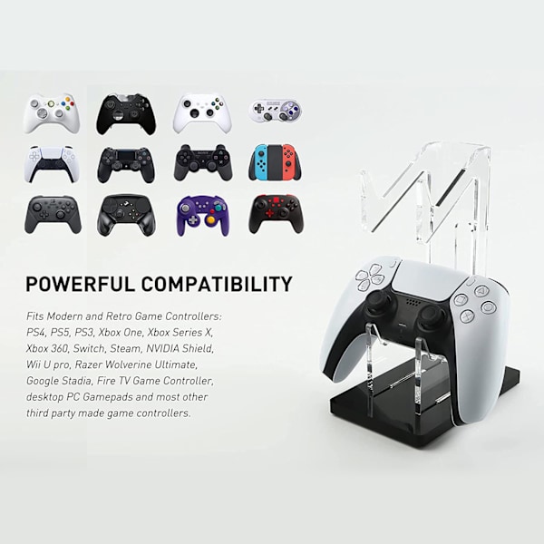 Universell dubbel handkontrollhållare för Xbox ONE Switch Controller Stand Speltillbehör Bygg spelfästningar