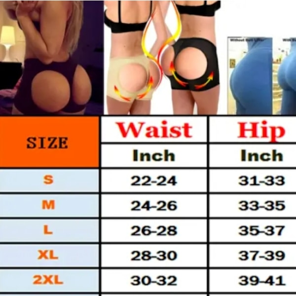 Shapewear för att lyfta rumpan, kontrollera rumpan och spänna magen, sömlösa byxor med hög midja för att smalna av, PP för att förbättra rumpan svart 3XL/4XL black