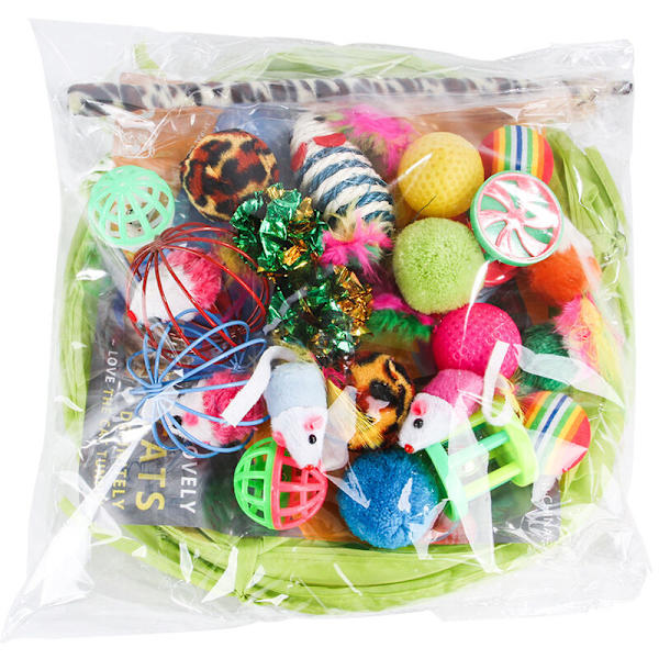 21 delar kattleksaker, kattleksak husdjursleksaker för katt kattunge Kitty, Cat Tunnel Cat Ball Toy Kattunge Lek