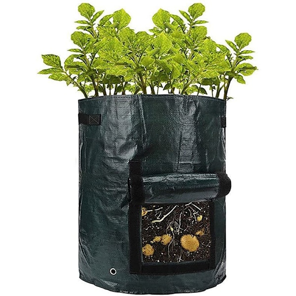 2-pack odlingslåda odlingssäck odlingspåsar svart 10 gallonaa 35*45cm musta