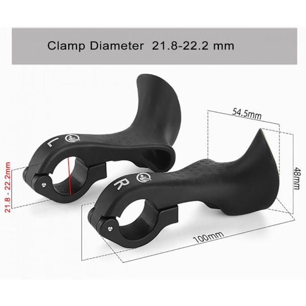 Ergonomisk design Mtb Cykel Inner Bar ändar MTB Mountain Bike Styre Ends Mini Bar End storlek Small