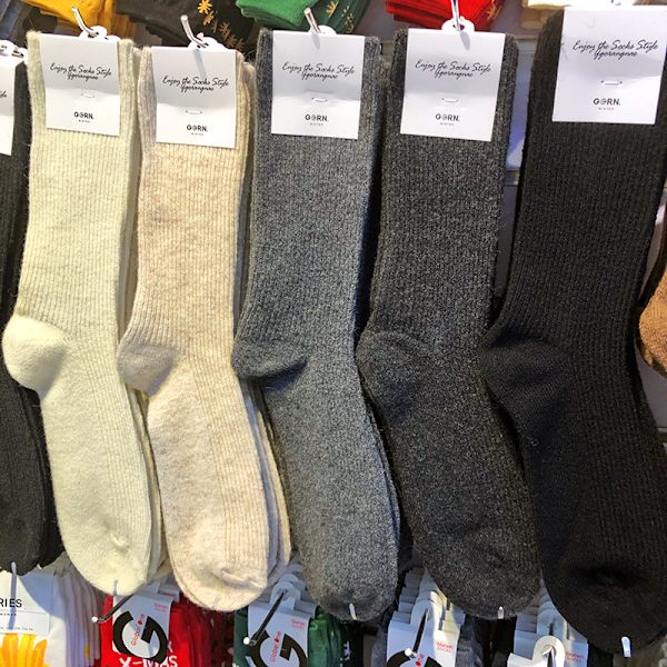 Ullstrumpor för damer höst och vinter varma förtjockade liten gropremsa luggstrumpor kol ask 5 dubbel medelstorlek 36-40 Charcoal grå Five pairs Charcoal gray