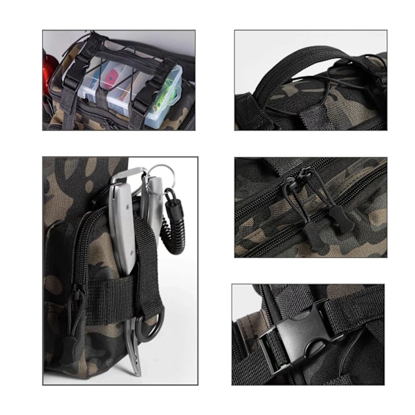 Luya väska specialiserad förvaringsväska multifunktionell midjeväska enkel axelväska ryggsäck fiske crossbody väska fiskespö väska utrustning