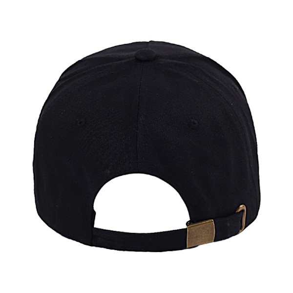 Otryckt High-End Bomullskeps med 5 Paneler, Böjda Längs, Komposit Koppar Lås, Vuxen Baseballkeps, Anka Tunga Hatt, Skugga Hatt, Svart