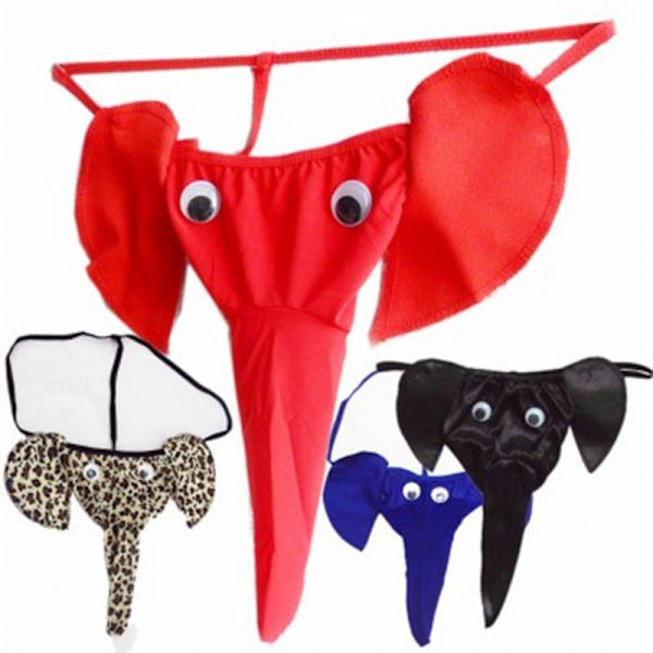 Män Elefant Stretch Tie Sexig Low Rise Kalsonger String Leopard print