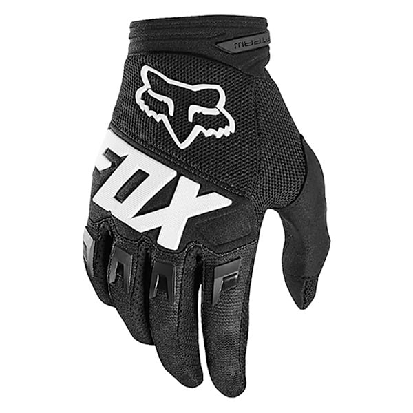 Smarta handskar Motocross MX BMX Dirt Bike Motorcykel handskar Svart och vit L Black and white