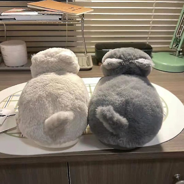 Plysch katttofflor, par tofflor, mjuka halkfria blå grå 40 Grey