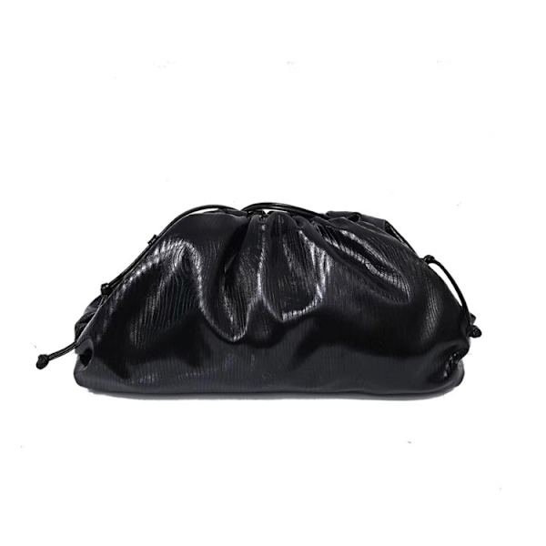 Kvinnors Mjuka Moln Dumpling Väska Crossbody eller Clutch Axelväska - Svart