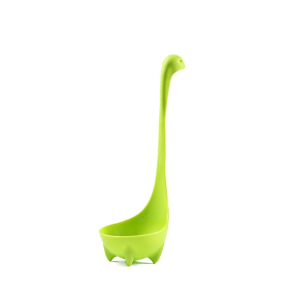 Loch Ness-monster Soppslev Stor Soppslev Långt Handtag Stativ Kreativ Soppslev Värmebeständig Grön