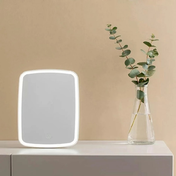 Bärbar smink spegel med touch-kontroll + LED-belysning