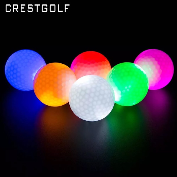 Nattgolfbollar, 6 LED-upplysta golfbollar, glittrande golfbollar, nattlampor