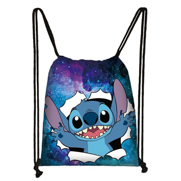 Lilo och Stitch Barn Pojkar Flickor Skola PE Simning Sport Snörpåse Ryggsäck #4 32x38cm #4