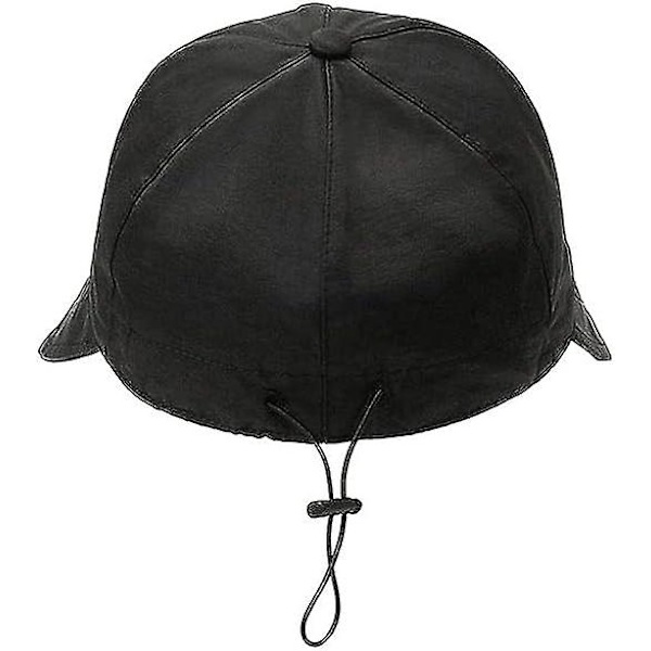 Svart 56-58 cm spetsig solhatt dam snabbtorkande enfärgad cap sommar strandhatt solhatt utomhus golf